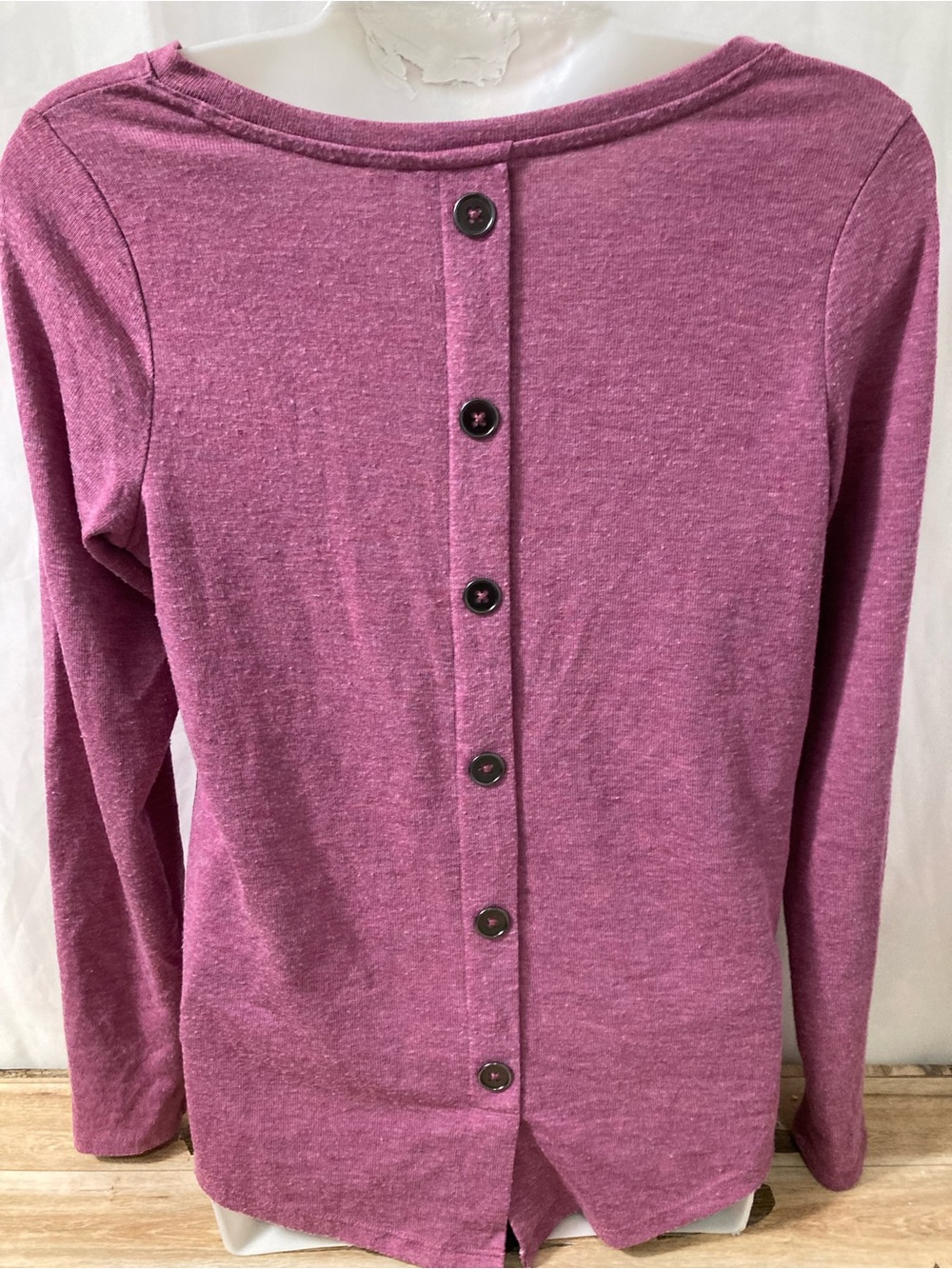 Reitmans Pink Long Sleeve Button Back Knit Top Women’s XXS